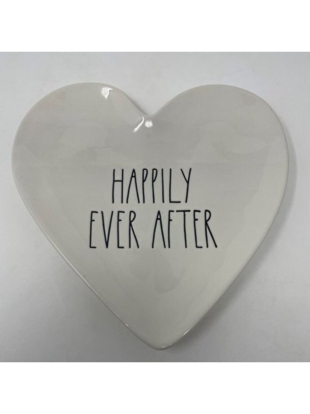 Rae Dunn Happily Ever After Heart Shaped Ceramic Plate